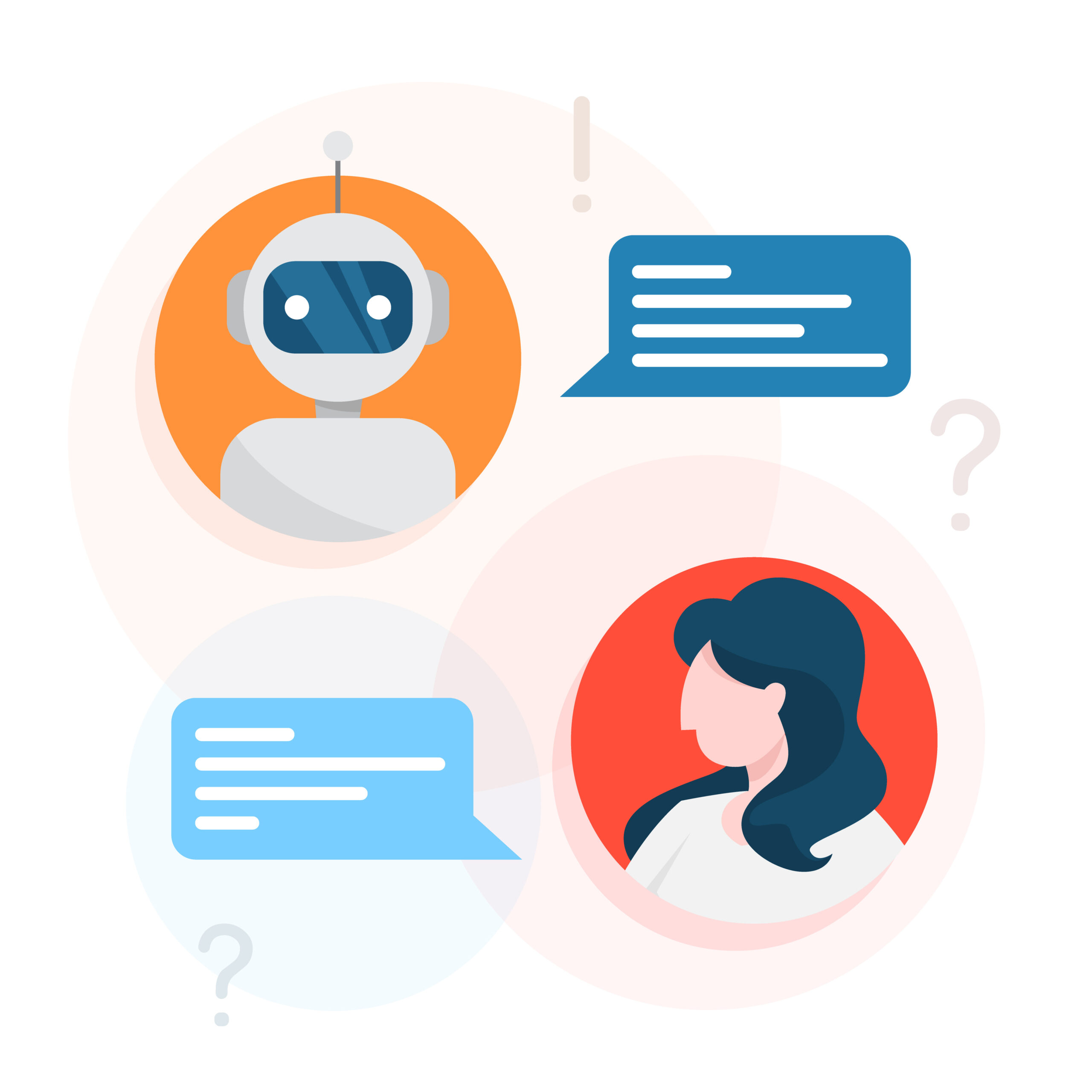 chatbot speaking to customers